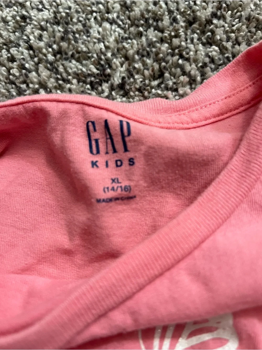 GAP Pink Butterfly Graphic Short Sleeve Tee